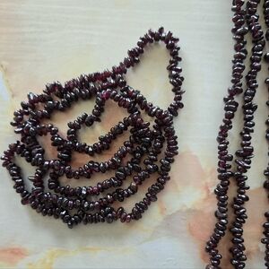 Elegant Garnet Beaded Necklace